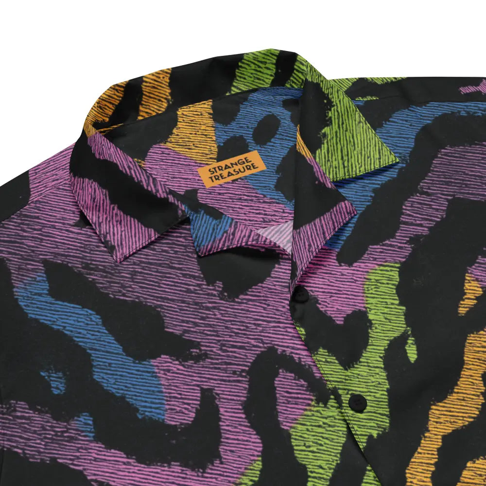 Ombre Tiger Button-Down Shirt