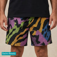 Ombre Tiger Casual Long Shorts