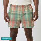 Sherbet Plaid Casual Unisex Shorts