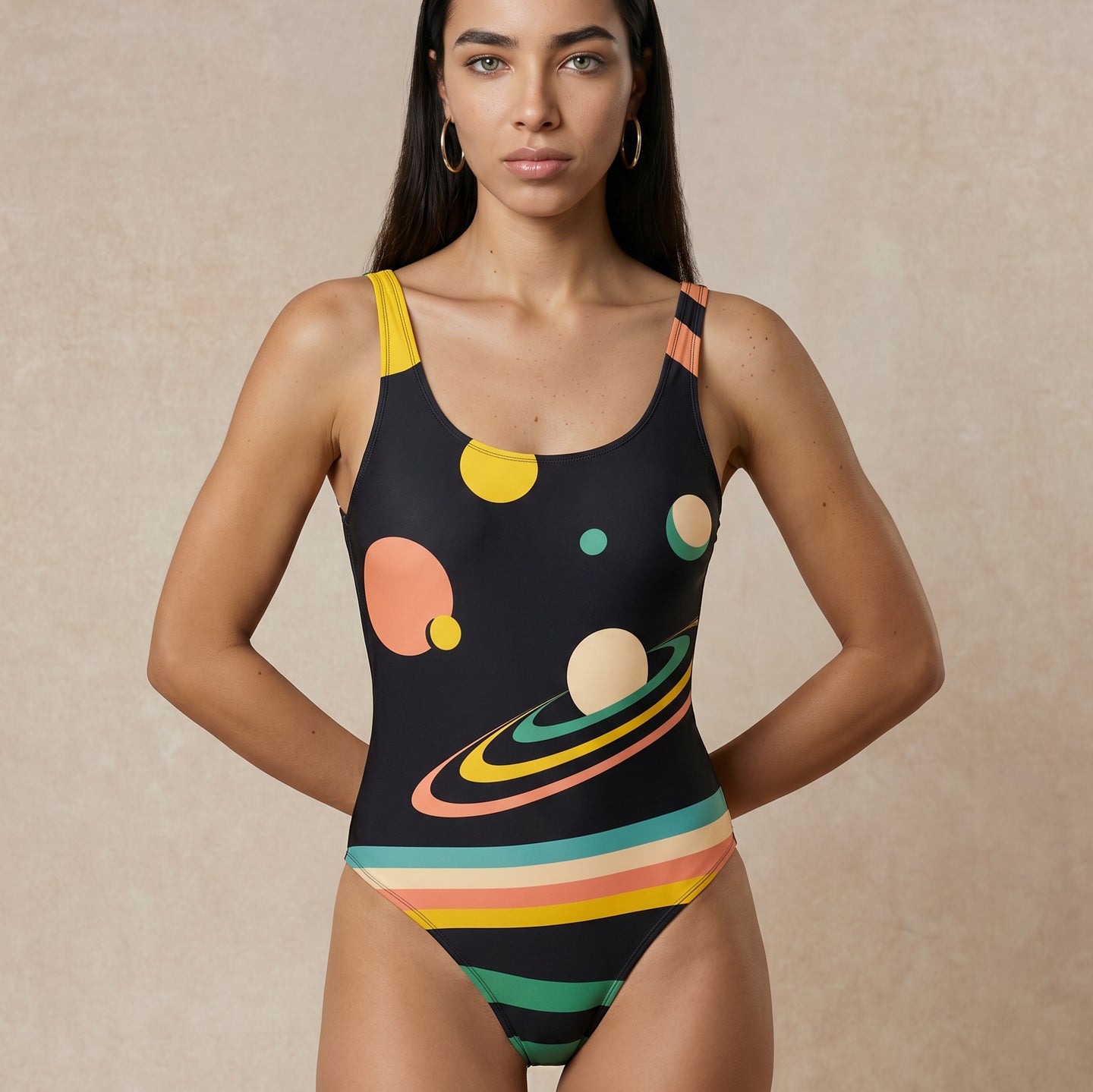 Cosmic Rings One-Piece Swimsuit
