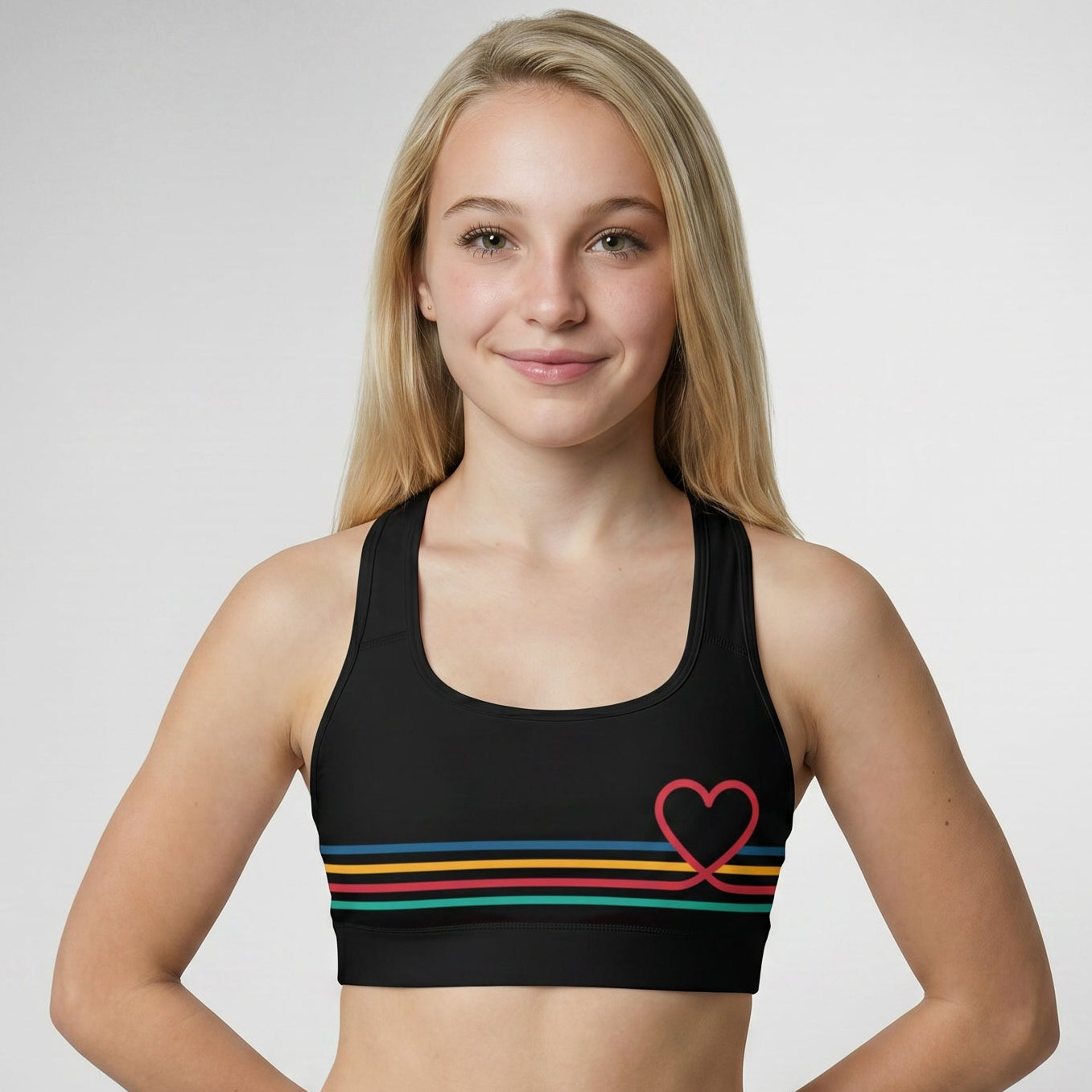 Heart Stripe Racerback Top