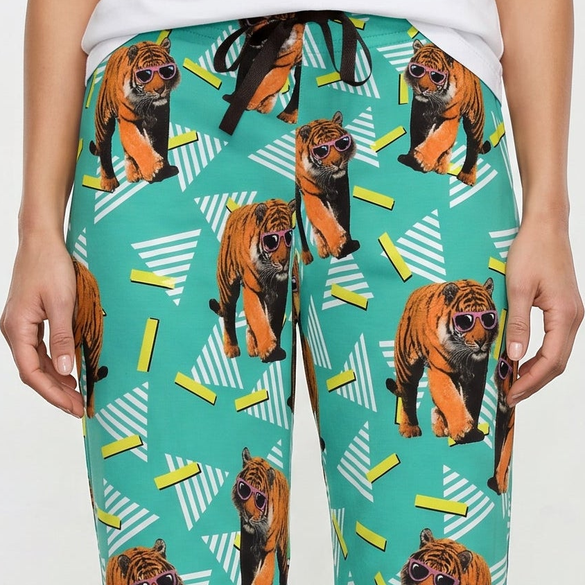 80's Tiger Womens Pajama Pants