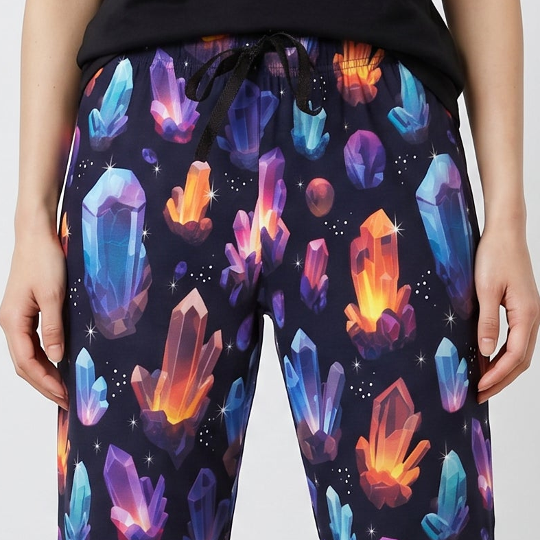 Mystical Crystals Womens Pajama Pants