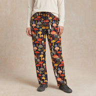 Woodland Mushrooms Womens Pajama Pants