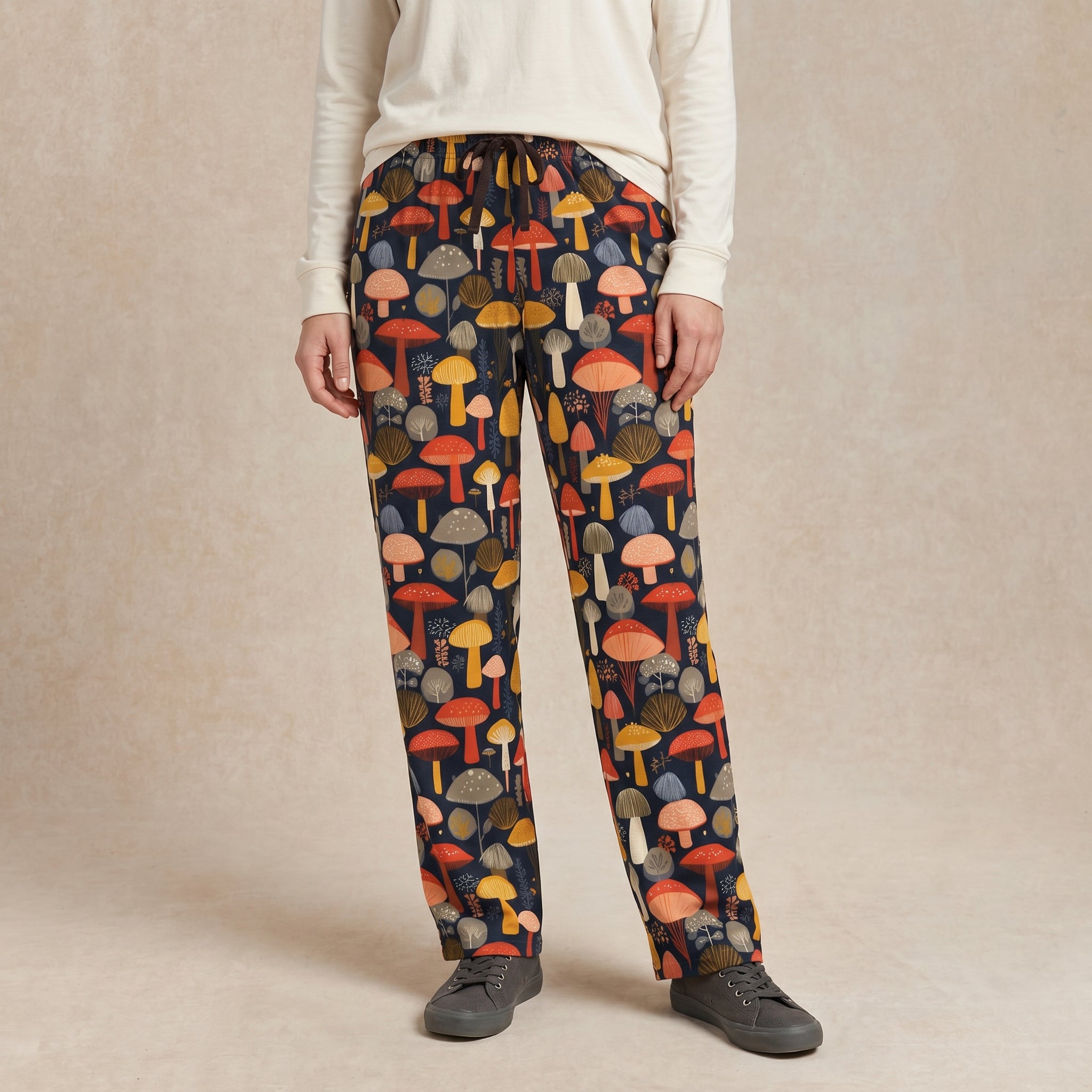 Woodland Mushrooms Womens Pajama Pants