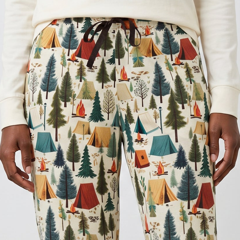Tent Camping Womens Pajama Bottoms