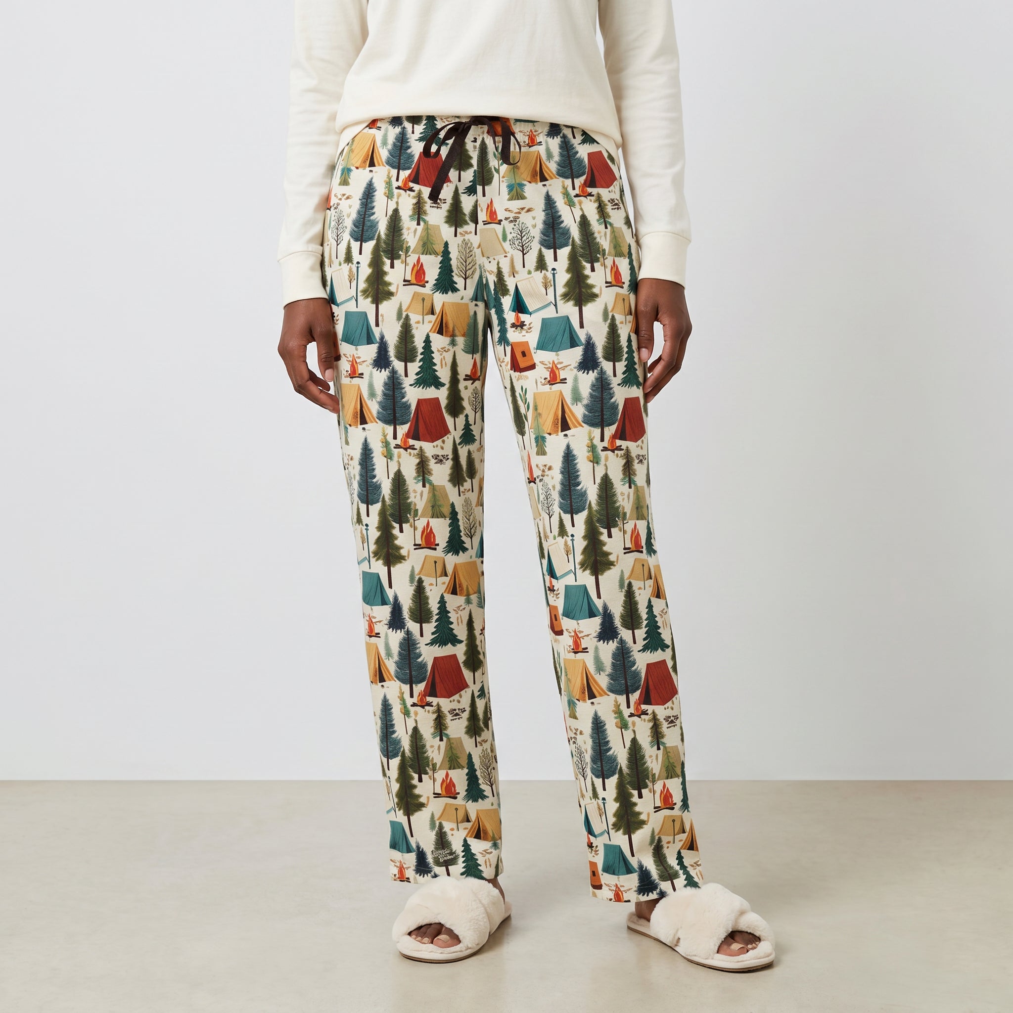 Tent Camping Womens Pajama Bottoms