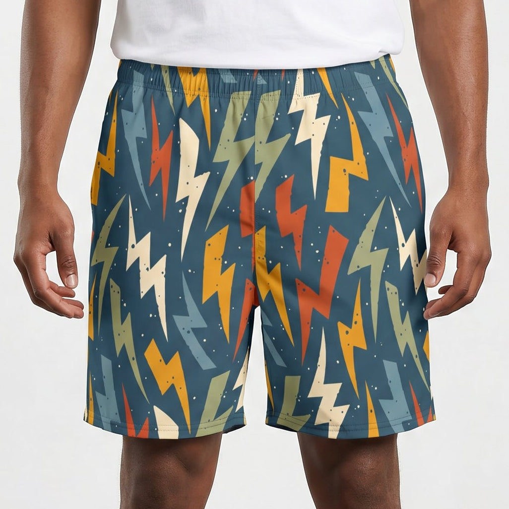 Lightning Bolts Mens Swim Trunks