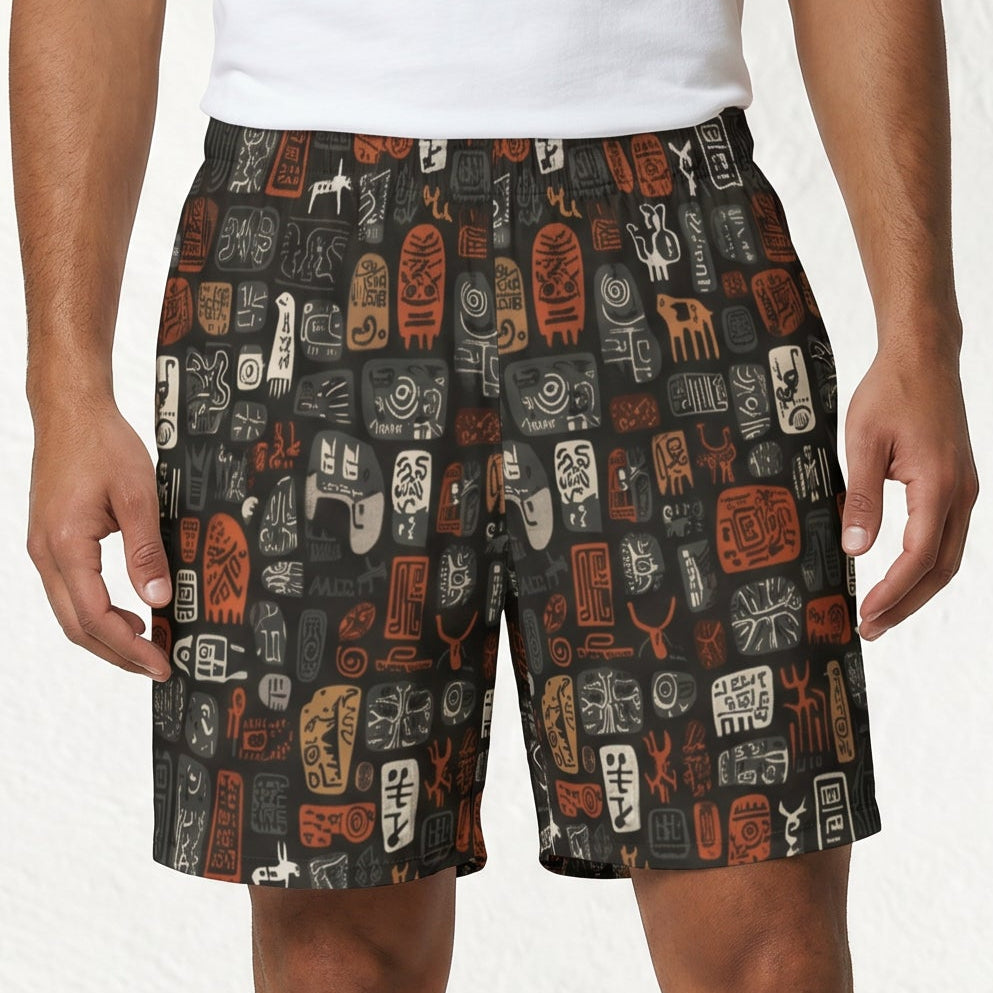 Petroglyphs Mens Swim Trunks