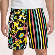 Mix Print Animal Mens Swim Trunks
