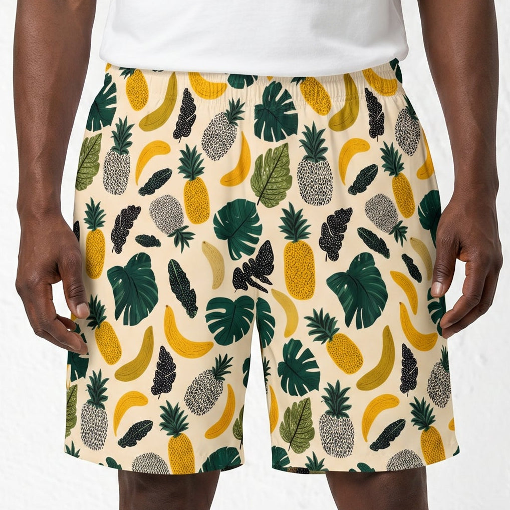 Tropical Fruit Mens Swim Trunks