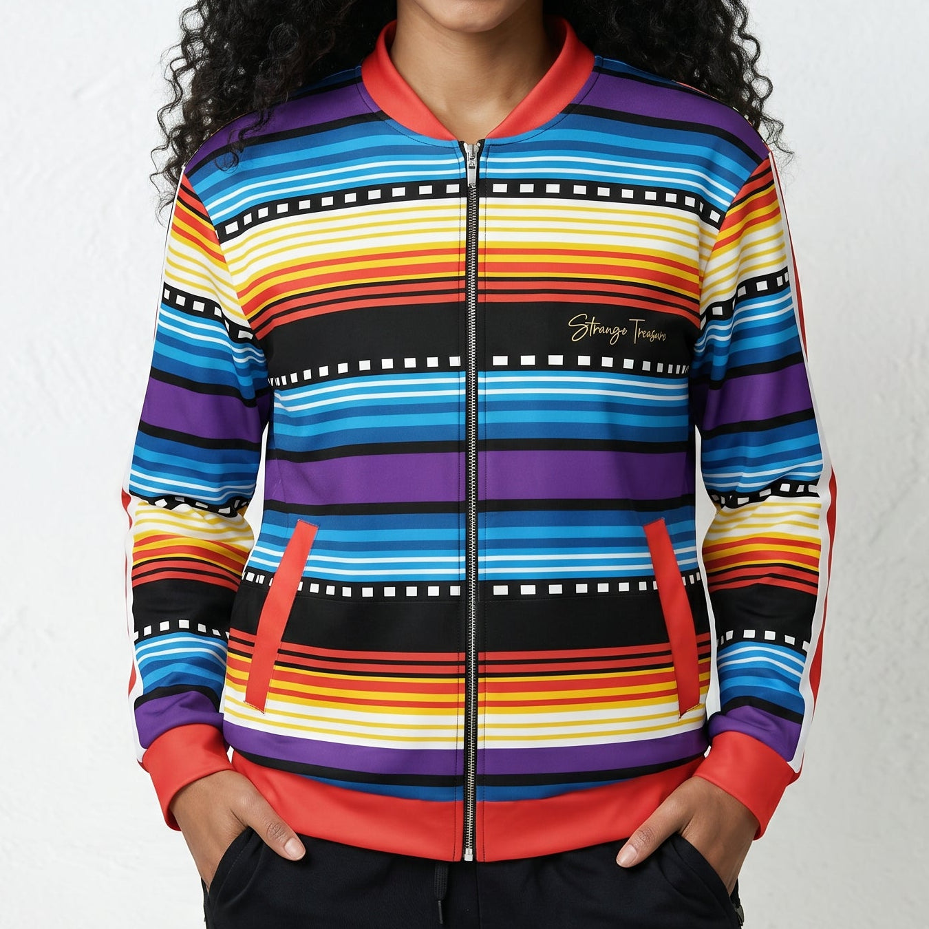 Southwest Stripe Unisex Bomber Jacket